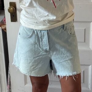 We The Free Light Blue Jean Shorts